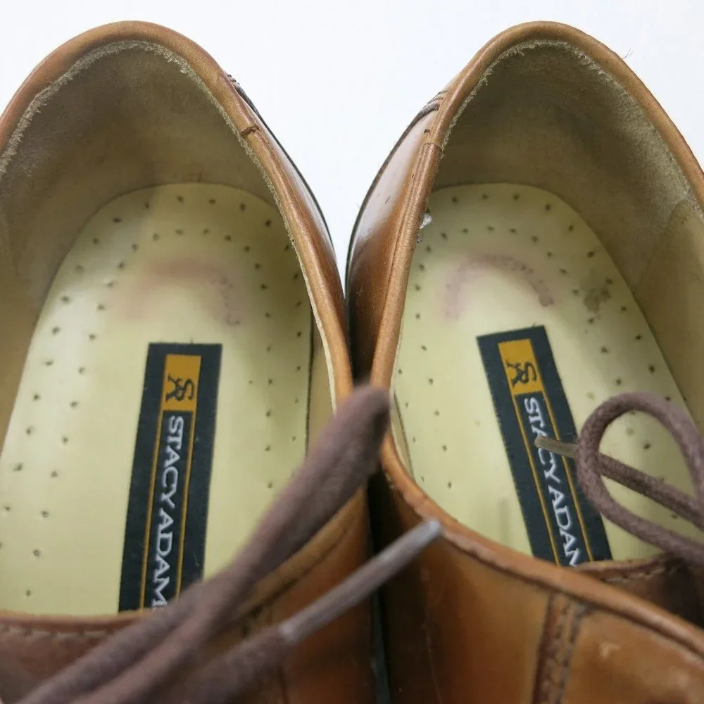 Stacy Adams Split Top Leather Dress Oxfords Formal Footwear Men's Shoes 10.5 M